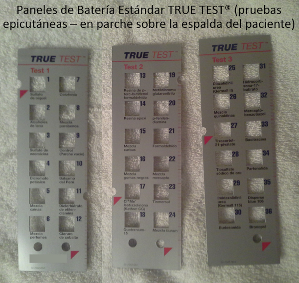 Paneles de contactantes de la batería estándar TRUE TEST® de pruebas epicutáneas 