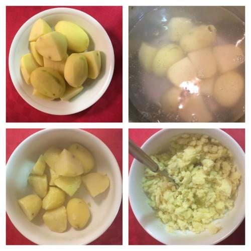 Haciendo el puré de patatas