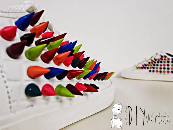 DIY-zapatillas-tunear-customizar-CHRISTIAN-LOUBOUTIN-zapatos-pinchos-esmaltes-pinta uñas-colores-3