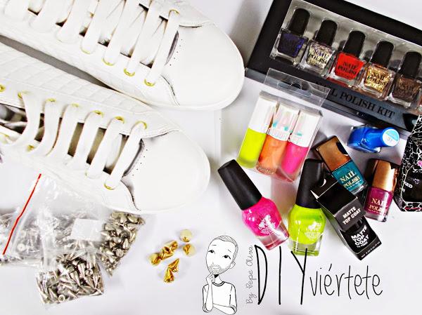 DIY-zapatillas-tunear-customizar-CHRISTIAN-LOUBOUTIN-zapatos-pinchos-esmaltes-pinta uñas-colores-4