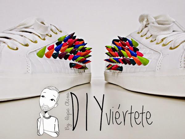 DIY-zapatillas-tunear-customizar-CHRISTIAN-LOUBOUTIN-zapatos-pinchos-esmaltes-pinta uñas-colores-13