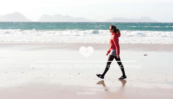 Caminar por la playa, islas cies, arena, power walking