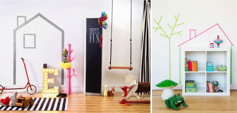 casitas de washi tape