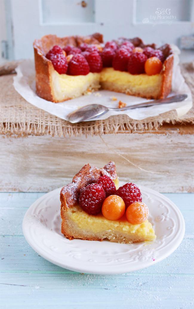 Tarta Naranja y frambuesas, Pastel frambuesas, crema naranja, Reto Cooking the Chef, Samantha Vallejo Nágera, Pastel frutas, tarta de frutas, masa crujiente, receta sweets and gifts, receta tarta fácil