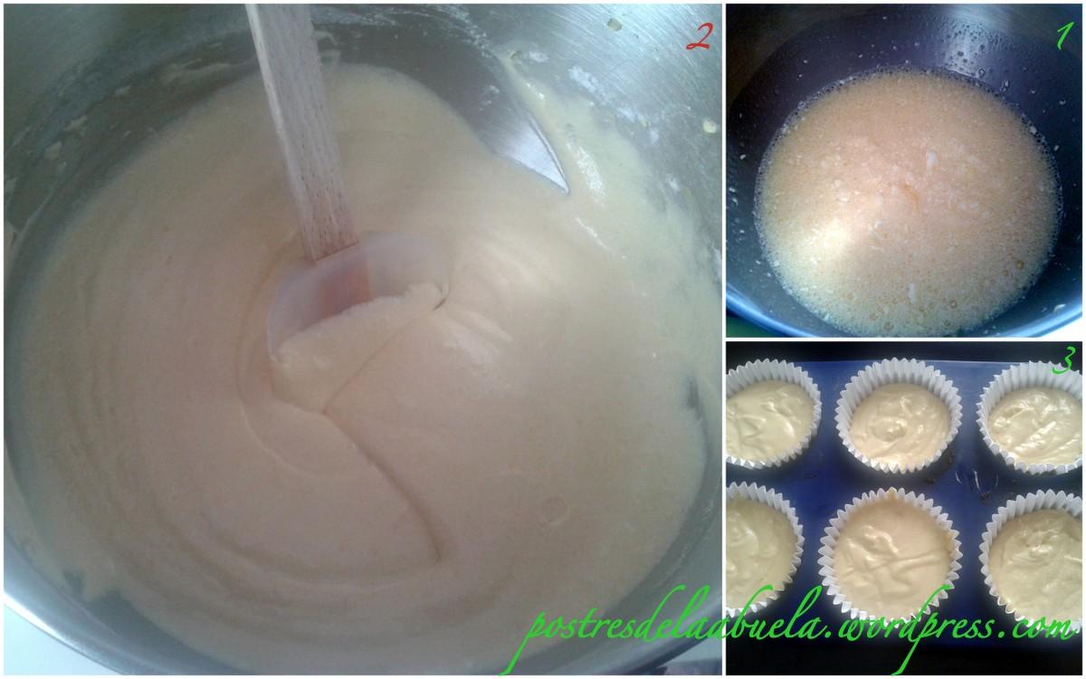 magdalenas de miel y limón