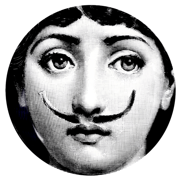plato con bigote fornasetti