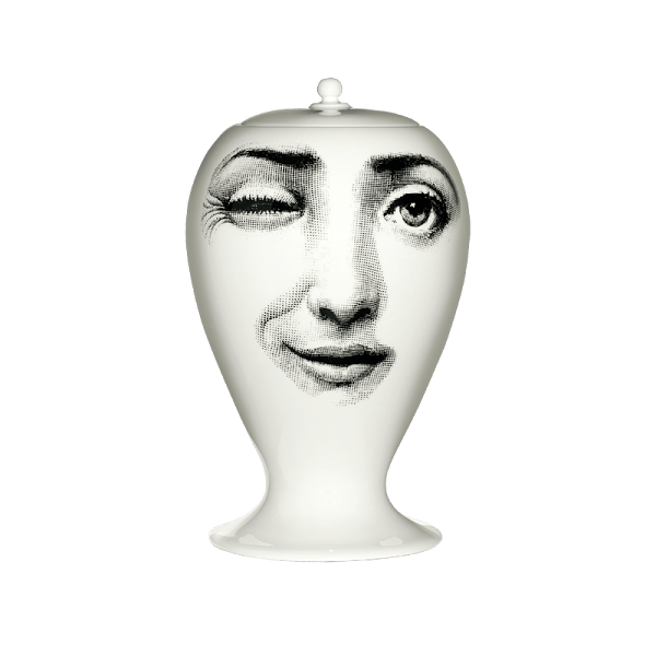 jarrón con ojo guiñado fornasetti