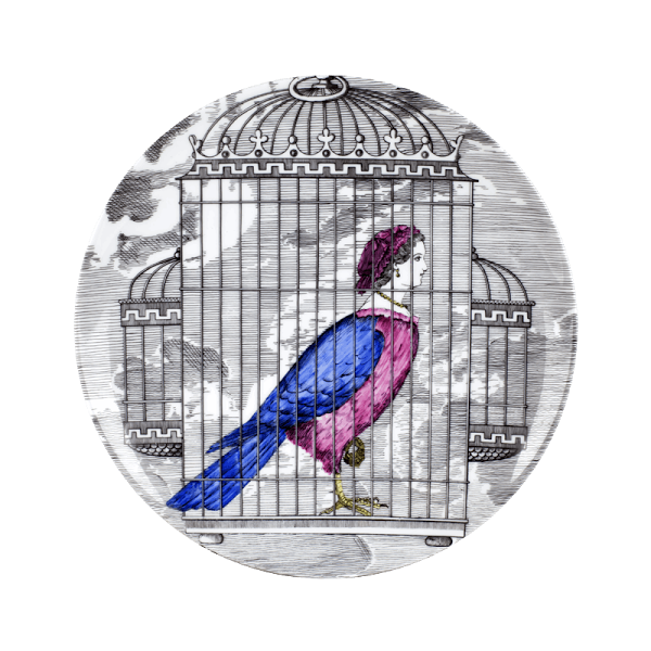plato pajaro humano fornasetti