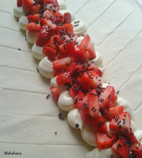 Trenza de hojaldre dulce