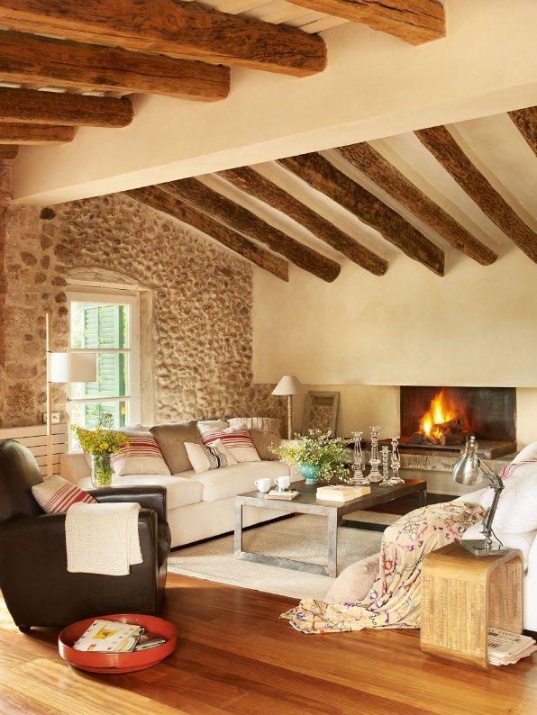 Decorar una vivienda con techos de madera