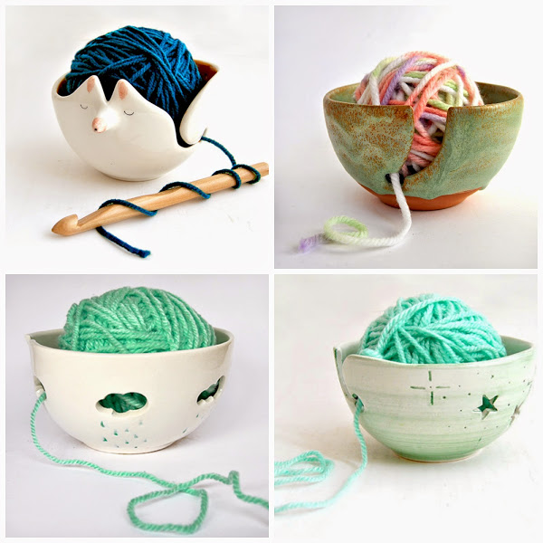 Barruntando cerámica cuenco lana