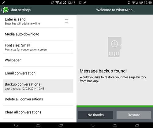 Backup And Restore WhatsApp Chats