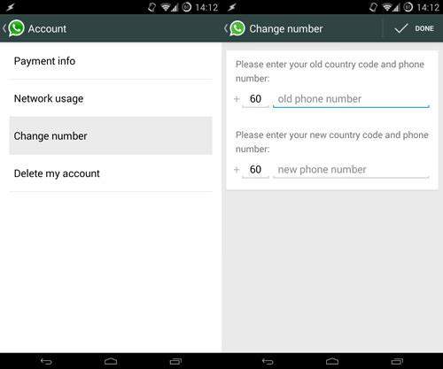 Change WhatsApp Phone Number