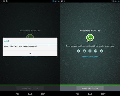 WhatsApp On Android Tablet