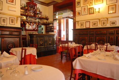 El bonito interior del restaurante La Bola