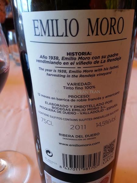 Emilio Moro. Ribera Crianza 2011