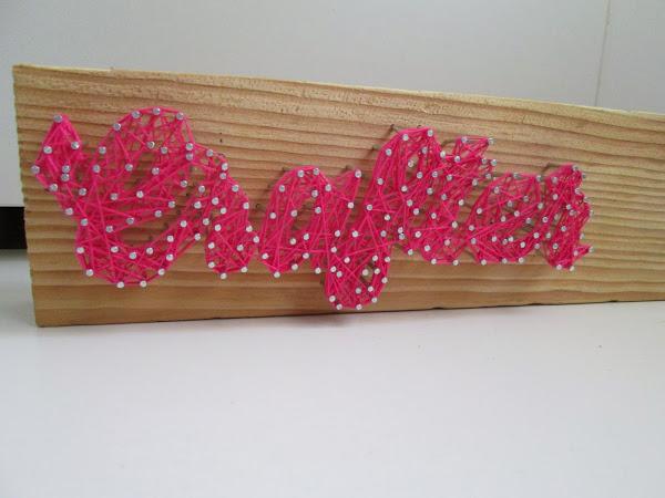 como hacer hilorama string art letras con cuerdas
