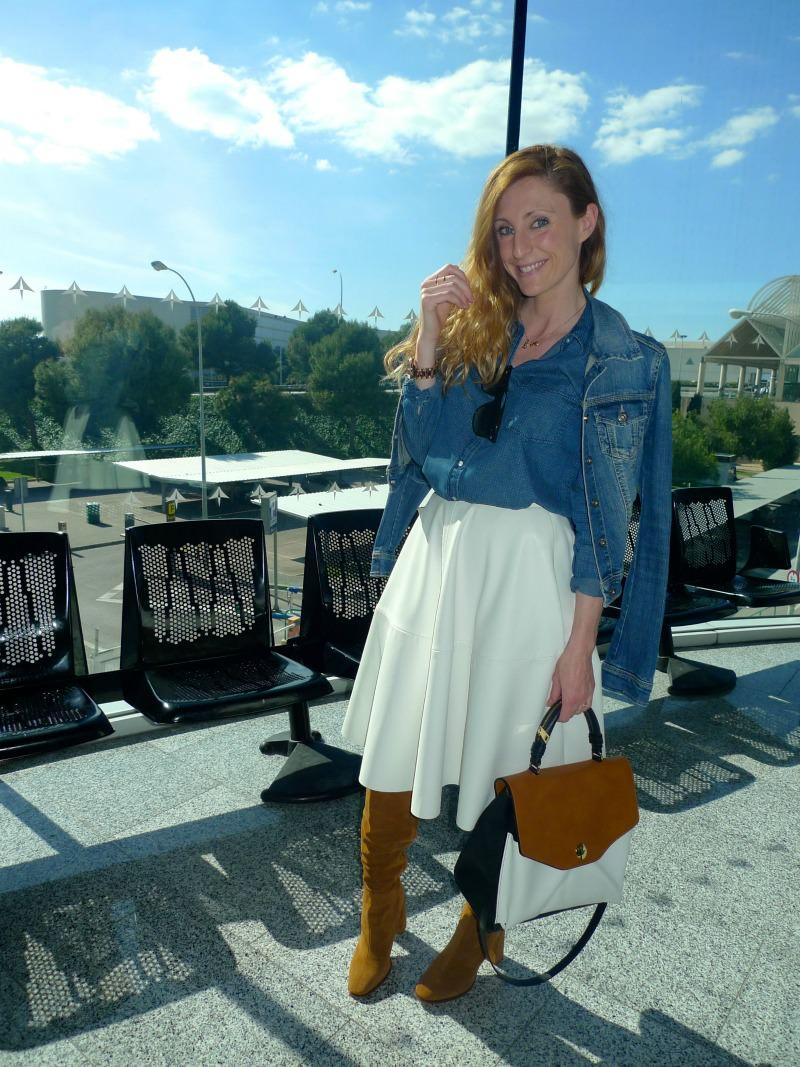 paula casielles 1Falda Midi & Denim Skirt