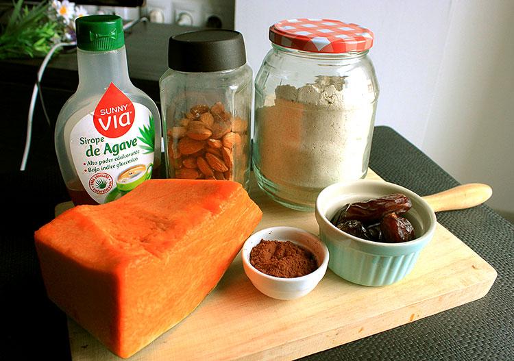 ingredientes brownie de calabaza