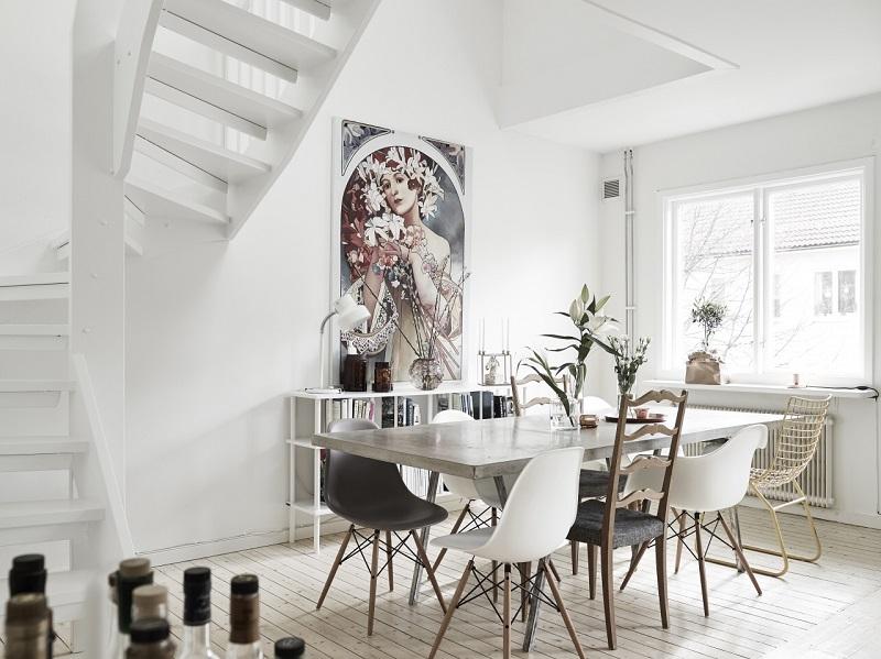 comedor de estilo nórdico