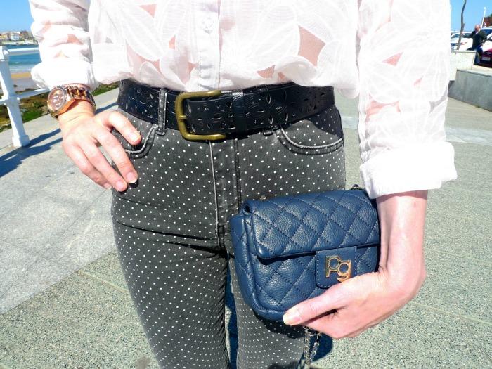 paula casielles 5 Polka Dot Pants And Transparent White Shirt