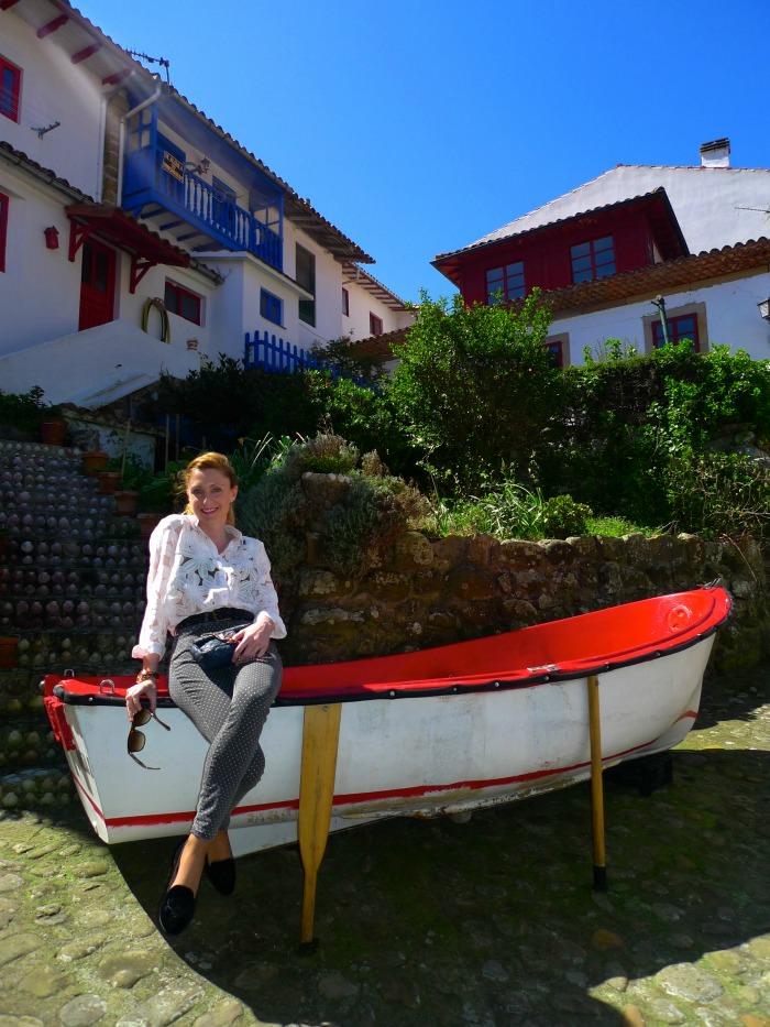paula casielles x Polka Dot Pants And Transparent White Shirt