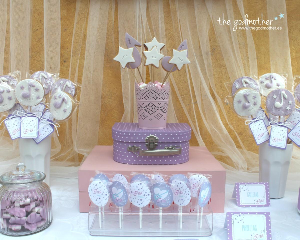 MESA DULCE VIOLETTA - CUMPLEAÑOS TEMÁTICO VIOLETTA - MESA DULCE EN VIOLETA Y BLANCO - MESA DULCE TEMATICA MUSICA- CUMPLEAÑOS VIOLETTA 6
