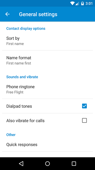 Ajustes De La Aplicación De Llamadas En Android Lollipop