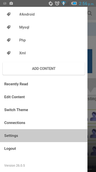 Ajustes De Una Aplicación Android En Navigation Drawer