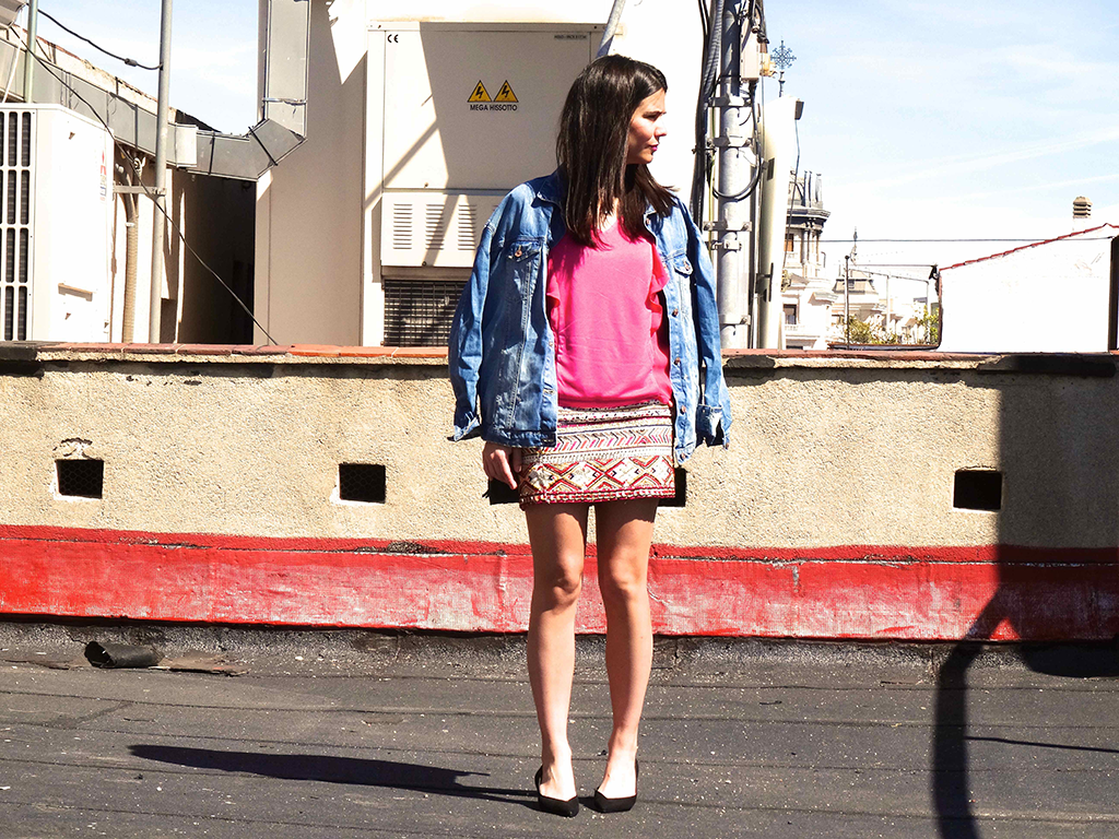 falda de abalorios de mango