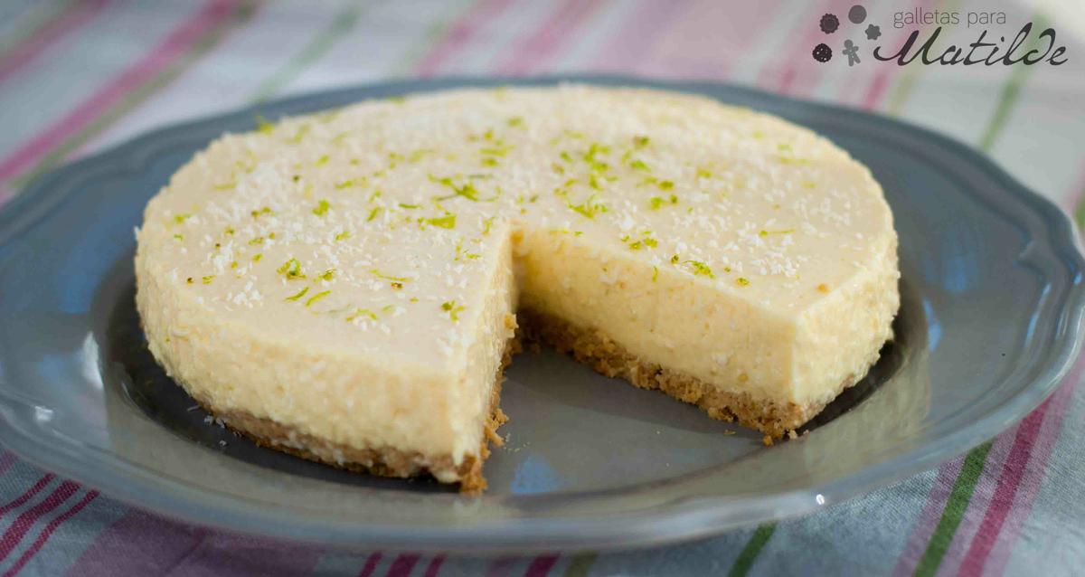 Tarta de coco, lima y vainilla