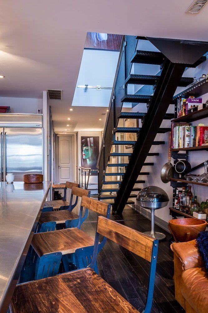 Loft gotico industrial en Toronto isla de la cocina