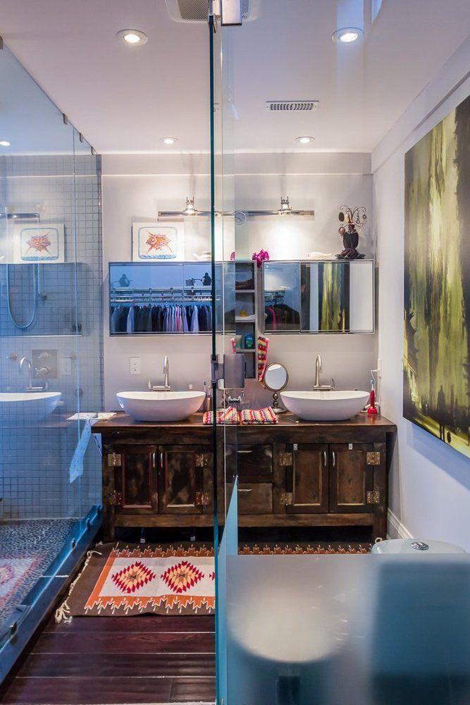 Loft gotico industrial en Toronto baño