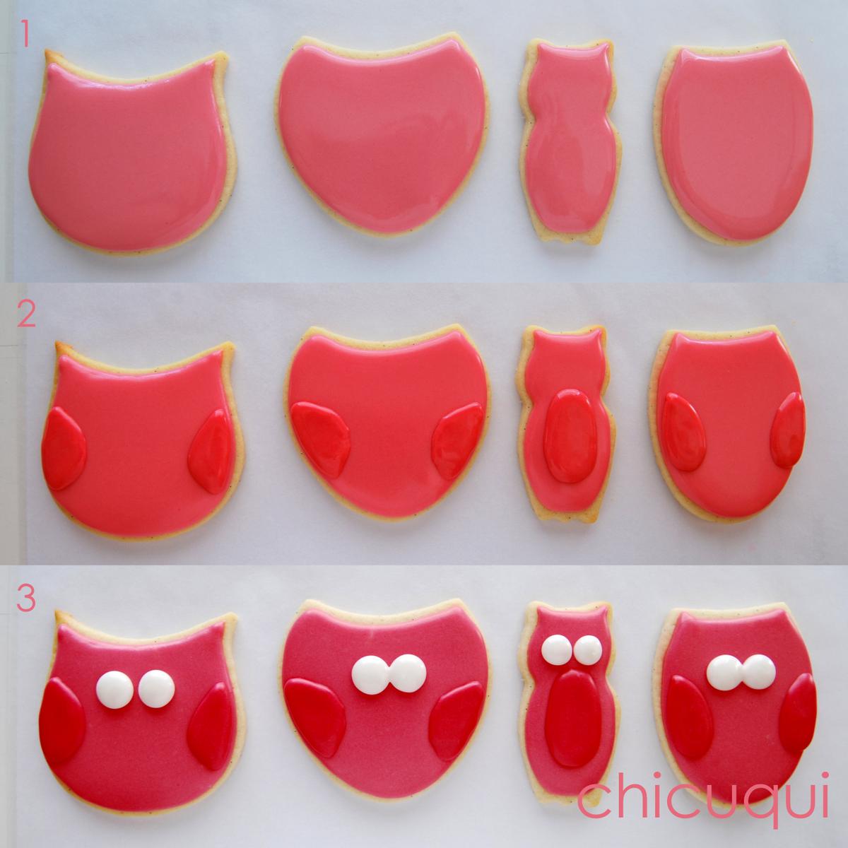 Búhos bebé galletas decoradas chicuqui.com