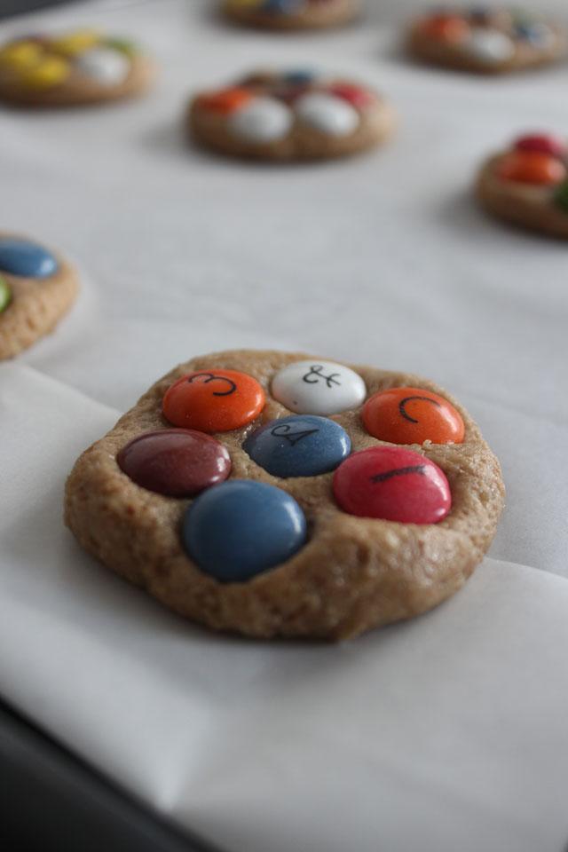 Galletas de Lacasitos antes de hornear