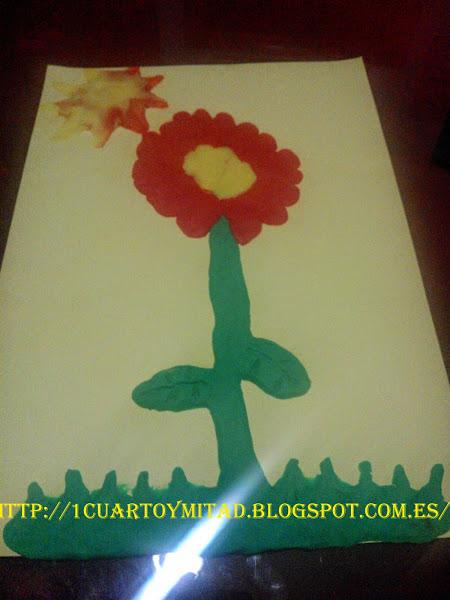 flor con plastilina