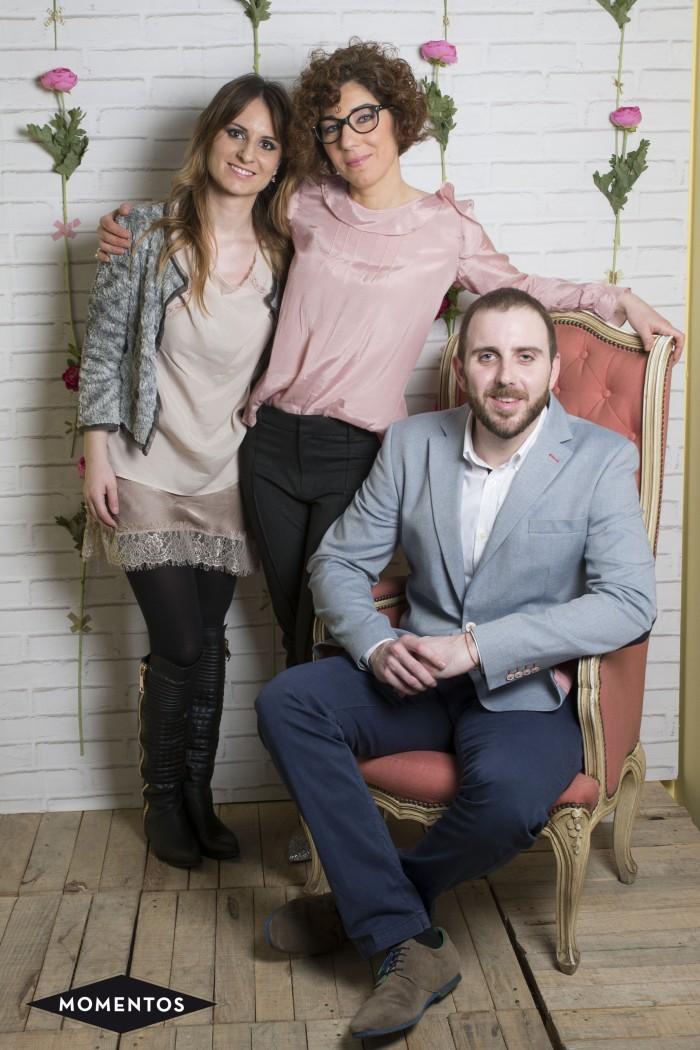 Sheila, Pablo y Amelia. El equipo de El Balcon de Alicia