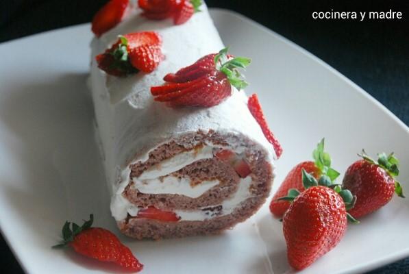 brazo-de-fresas-y-nata (crema de leche) 2