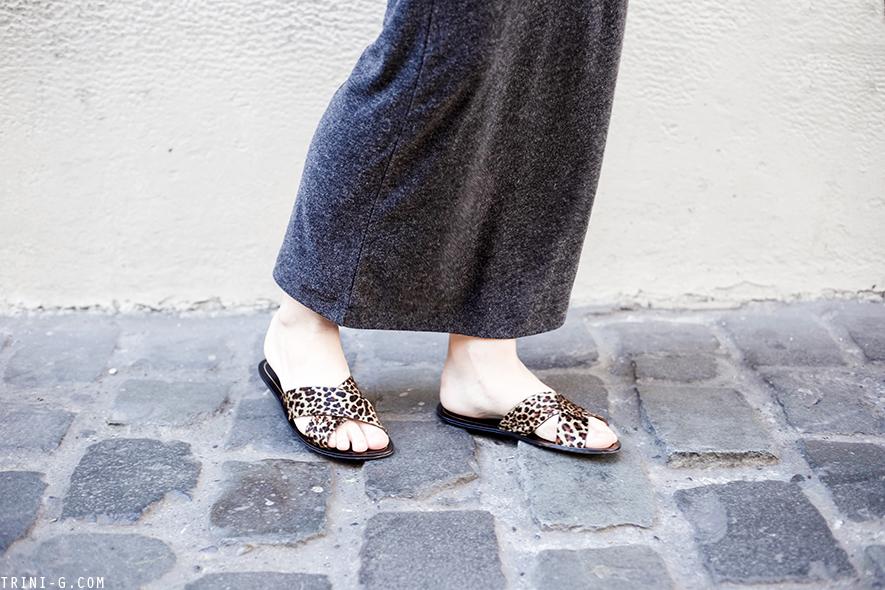 Trini | J crew leopard slides T By Alexander Wang Long Gray Dress