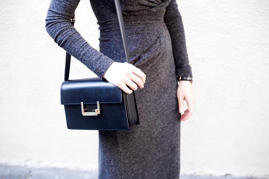 Trini | Saint Laurent Lulu bag T By Alexander Wang Long Gray Dress