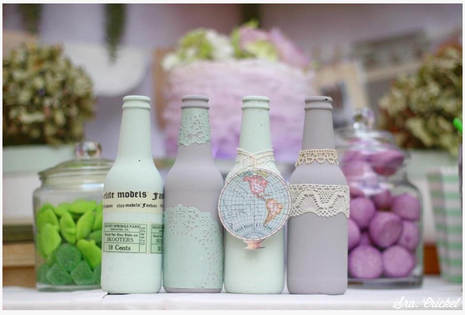 botellas chalk paint
