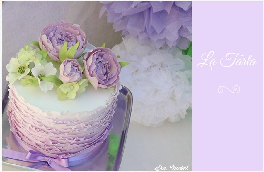 la tarta de la fiesta de cumpleanos