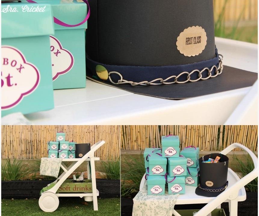 piñata forma sombrero y cajas para rellenar