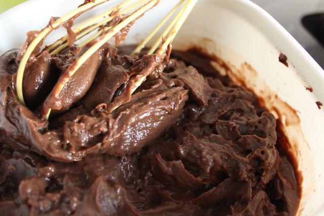 chocolate frío para la tarta
