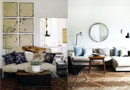 Decoración en negro y colores neutros