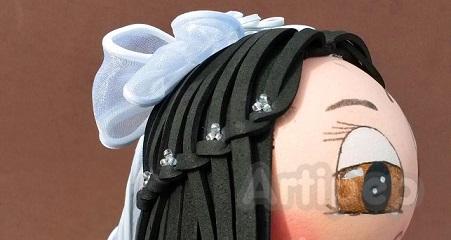 fofucha pelo trenza niña comunión