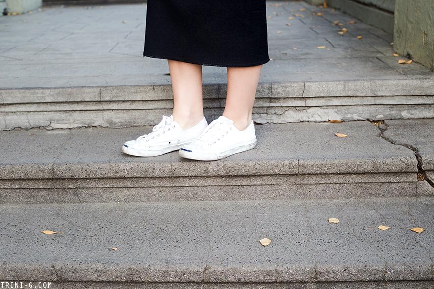 Trini | Isabel Marant midi skirt A.P.C classic shirt