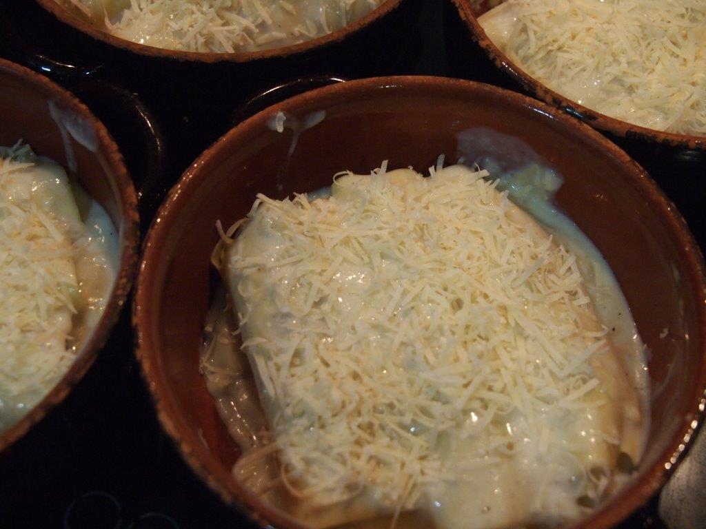 Canelones berenjena atún