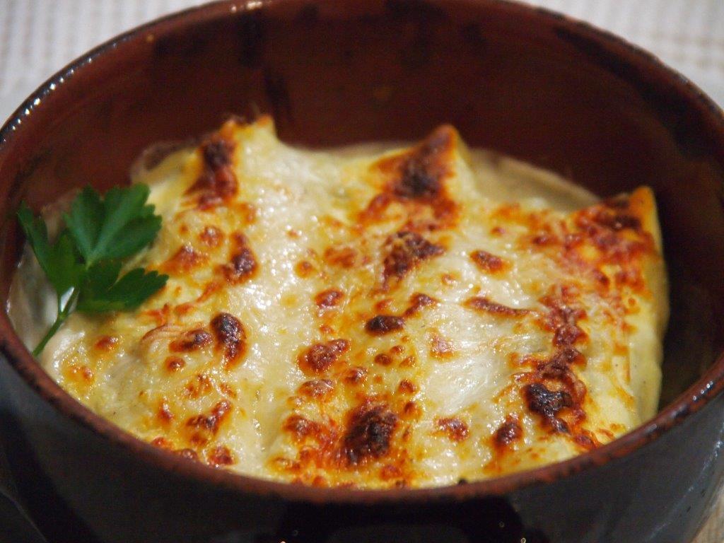 Canelones berenjena atún