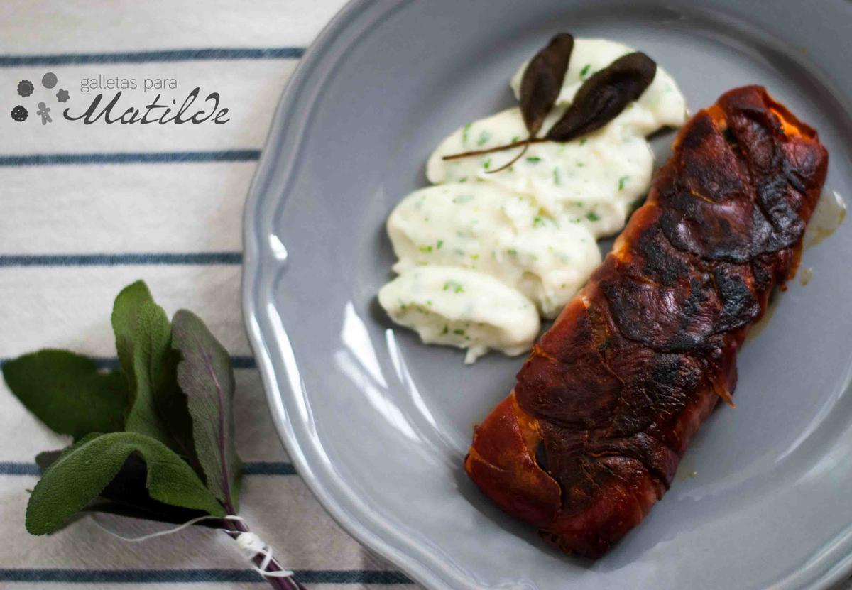 Saltimbocca de salmón